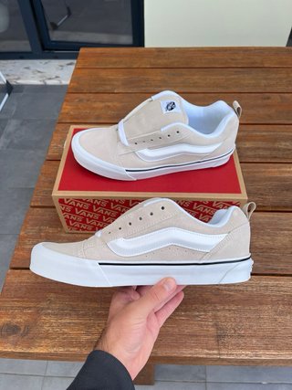 Vans Knu Skool Bege e Branco - Tamanho 42