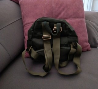 Mini mochila verde oliva