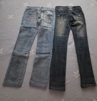 Lote 7 Pantalones Vaqueros Grises, azules y negros