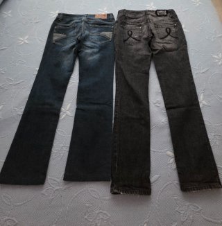 Lote 7 Pantalones Vaqueros Grises, azules y negros