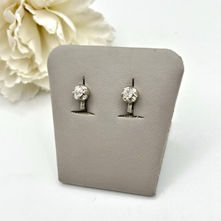 Pendientes de oro blanco 18kt con diamantes