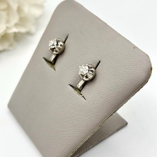 Pendientes de oro blanco 18kt con diamantes