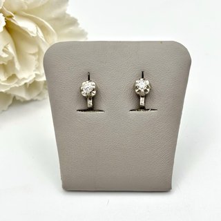 Pendientes de oro blanco 18kt con diamantes
