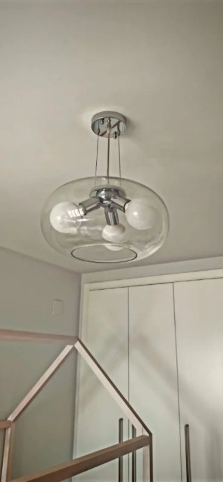 Lámpara colgante cristal 3 bombillas