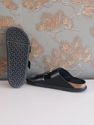Sandalias Birkenstock Negras Piel Talla 40
