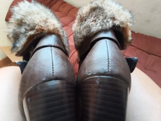 Botines marrones con pelo
