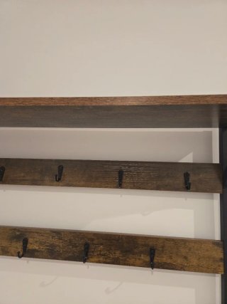 Perchero recibidor madera y metal