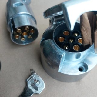 Conector 7 pines remolque macho/hembra