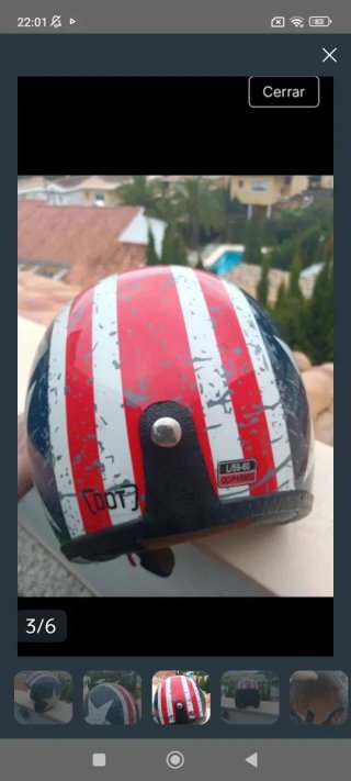 Casco Jet Talla L Capitán América Harley