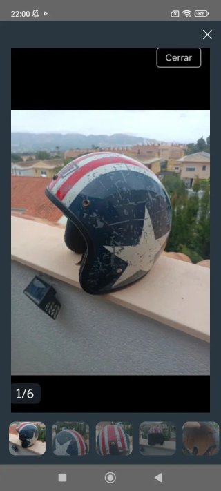Casco Jet Talla L Capitán América Harley