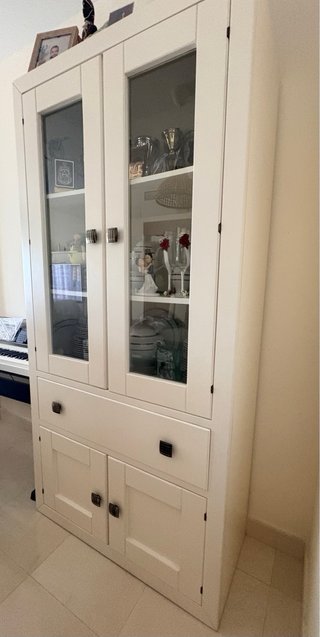 Conjunto muebles de salón Madera Maciza. Blanco