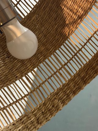 Lámpara de techo de junco estilo Ikea
