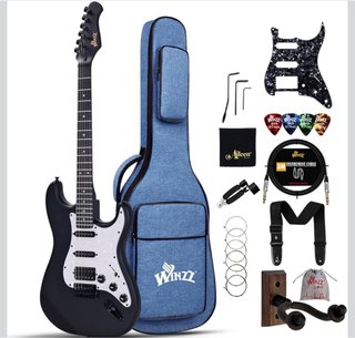 Guitarra Eléctrica Negra + Accesorios
