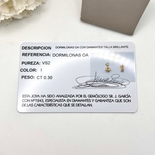 Pendientes de oro 18kt con diamantes