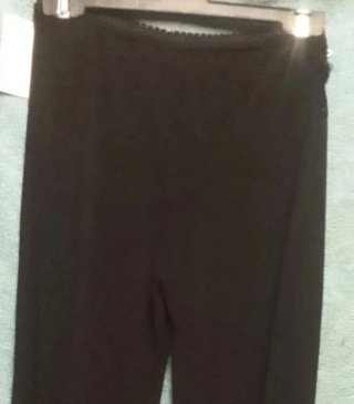 Leggings campana negros con etiqueta
