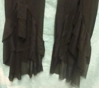 Leggings campana negros con etiqueta