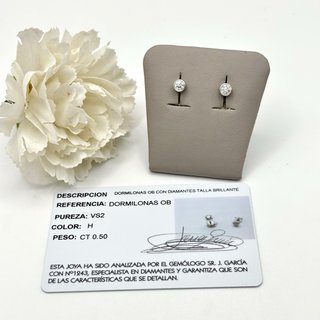 Pendientes de oro 18kt con diamantes