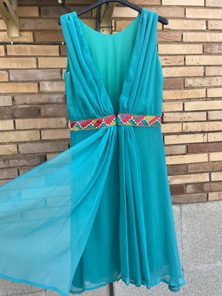 Vestido turquesa de Olimara NUEVO ideal para Bodas