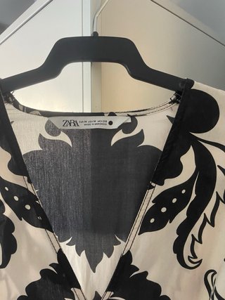 Vestido largo estampado Zara