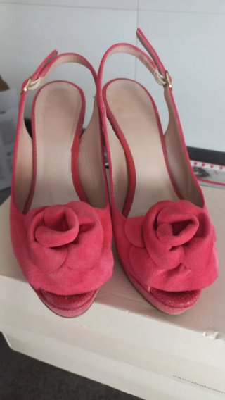 Zapatos Angelina Rosa Tacon Flores