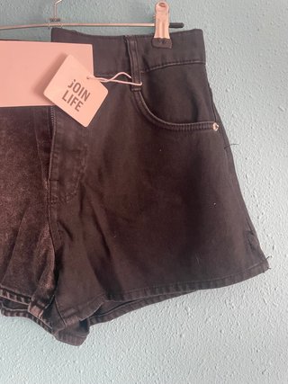 Short vaquero bicolor negro-gris NUEVO de Bershka
