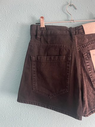Short vaquero bicolor negro-gris NUEVO de Bershka