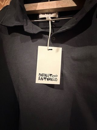 Polo Antonio Negro Algodón T-L