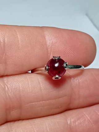 Anillo Plata Ley granate