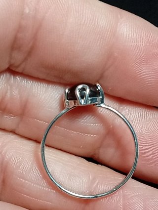 Anillo Plata Ley granate