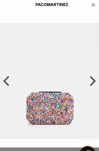 Bolso de fiesta pedrería multicolor
