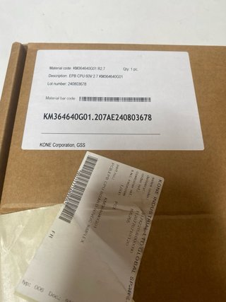 Scheda CPU KONE EPB 60VDC KM364640G01