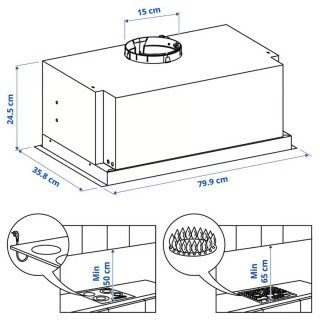 Campana extractora de cocina Ikea UNDERVERK Extrac