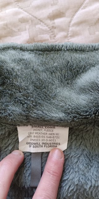 Chaqueta polar militar gris Ejercito Americano