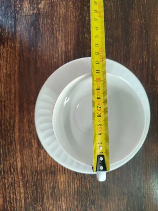 Taza y plato Vista Alegre porcelana