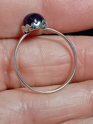 Anillo Plata Ley Amatista Morada