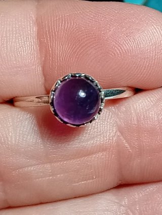 Anillo Plata Ley Amatista Morada
