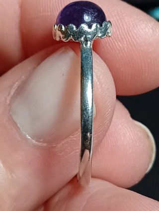 Anillo Plata Ley Amatista Morada