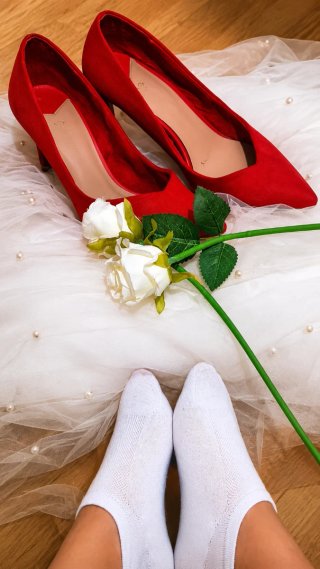 Zapatos rojos de tacón