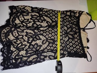 Mono pantalón encaje negro y beige
