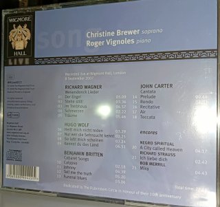 CD Christine Brewer soprano - Wigmore Hall