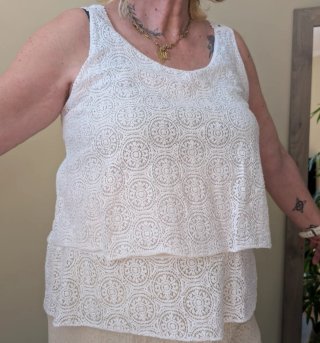 Blusa de tirantes blanca Talla L