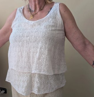 Blusa de tirantes blanca Talla L