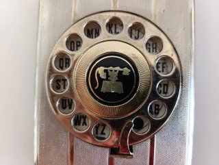 Rubrica Vintage Anni 70 Metallo Disco Rotante