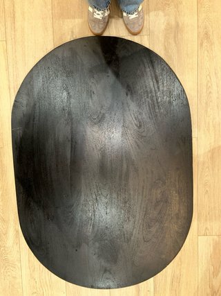 Mesa centro madera maciza negra