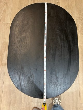 Mesa centro madera maciza negra