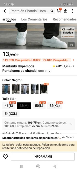 Pantalón chándal verano chico talla M