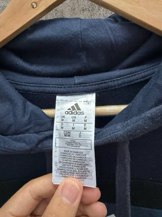 Sudadera Adidas Azul y Blanca