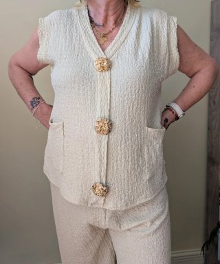 Conjunto Chaleco y Pantalón Mujer Talla L