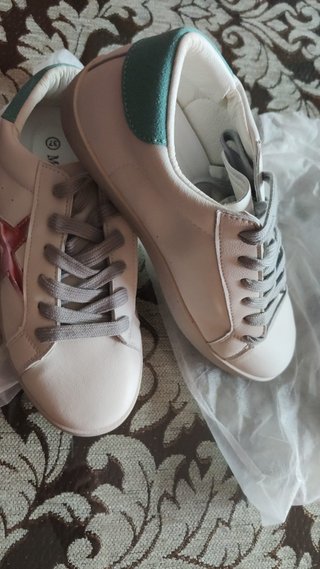 Zapatillas Melody blancas estrella rosa Talla 37