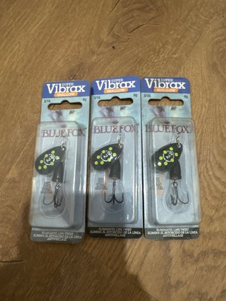 3 Cucharillas Pesca Blue Fox Vibrax Shallow 6g